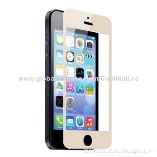 High-clear Color Tempered Glass Screen Protector for iPhone 5/5s, 0.2-0.33mm Thickness